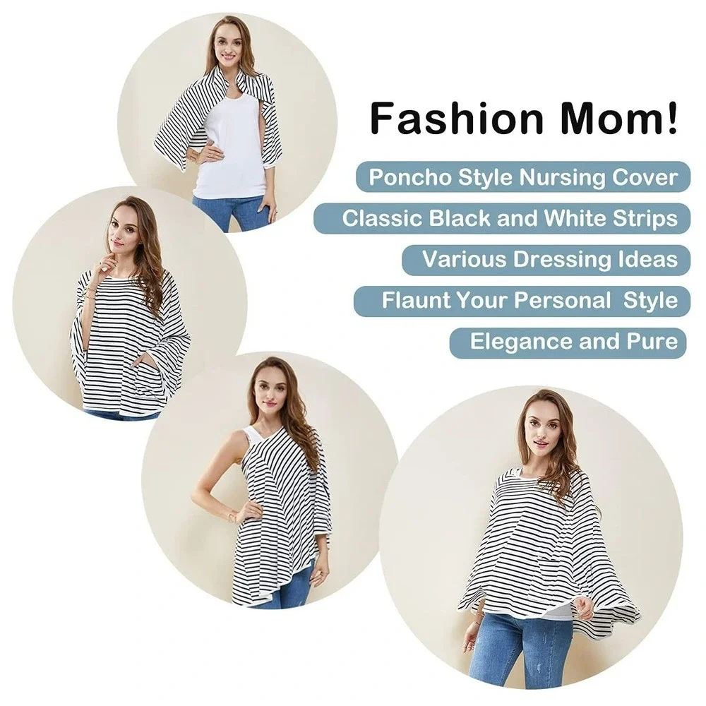 Baby Nursing‎ Cover Poncho Multi-Use Car Seat Canopy Stretch Cover